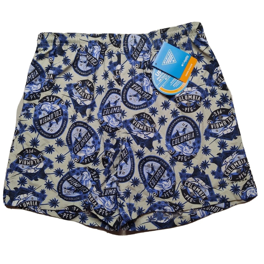 Columbia PFG Men‎ Medium Super Backcast Spirts & Sails Nylon 6" Water Shorts NEW